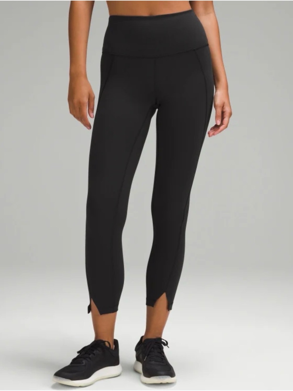 lululemon athletica Black Wunder Train High-Rise Tight 25" Hem Slit